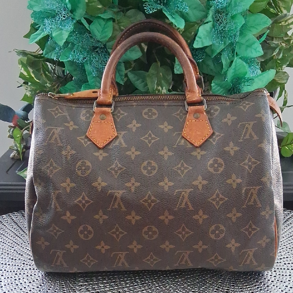 Louis Vuitton Vintage Speedy 30 Brown Monogram Satchel